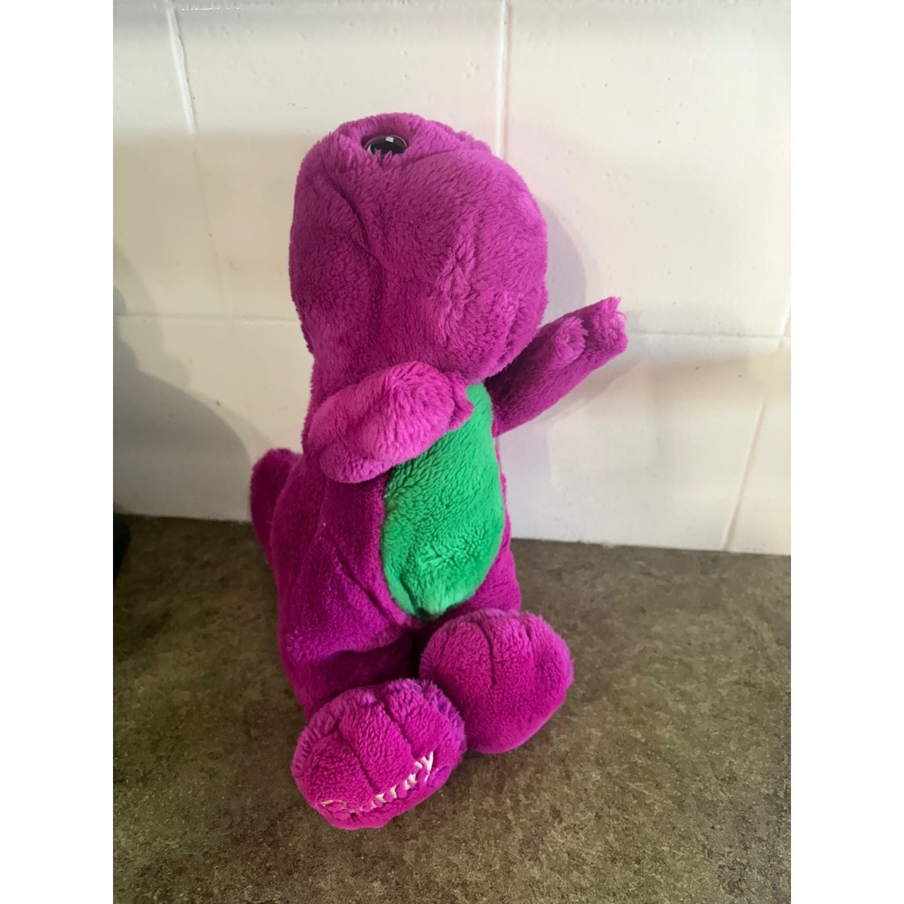 Vintage Barney the Dinosaur Plush Purple T-Rex Lyons Group Golden Bear 1992
